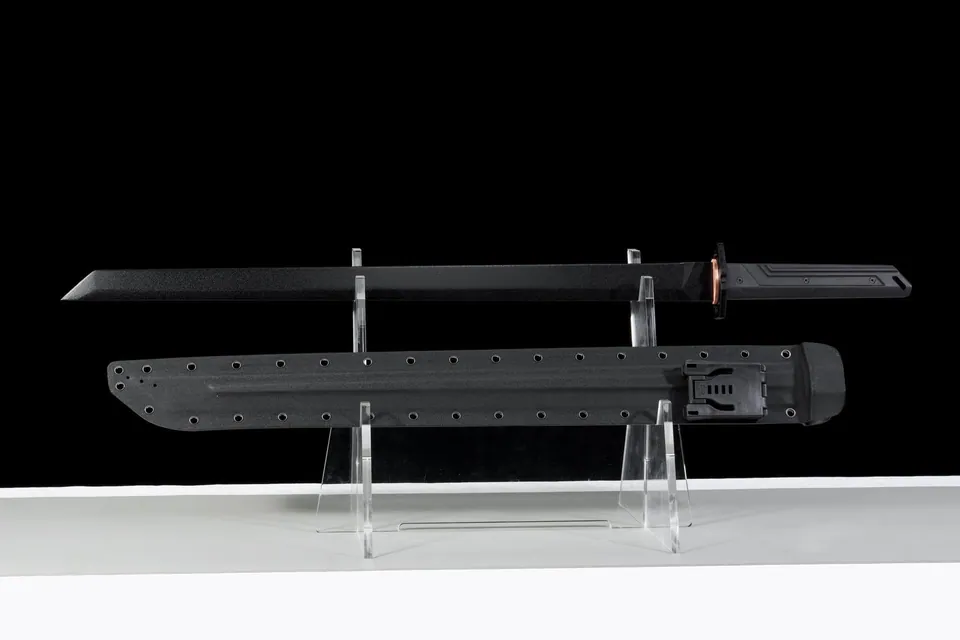 Épée tactique du Crépuscule, lame 9SiCr de 60 cm, poignée G10, vue 3