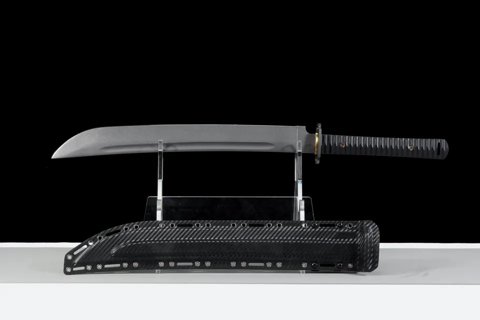 Épée tactique Fantôme Gris, lame SK5 de 51 cm, poignée G10, 1,7 kg, vue 3
