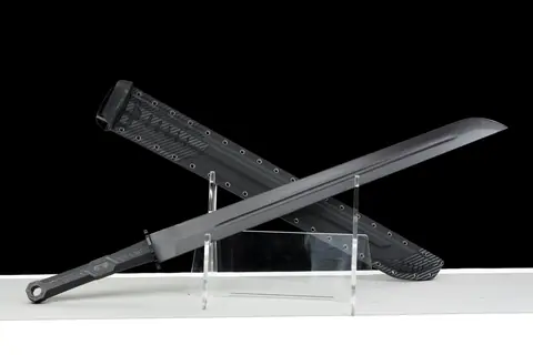 Épée tactique Faucheuse de l’Ombre, lame 9SiCr de 70 cm, 2,0 kg