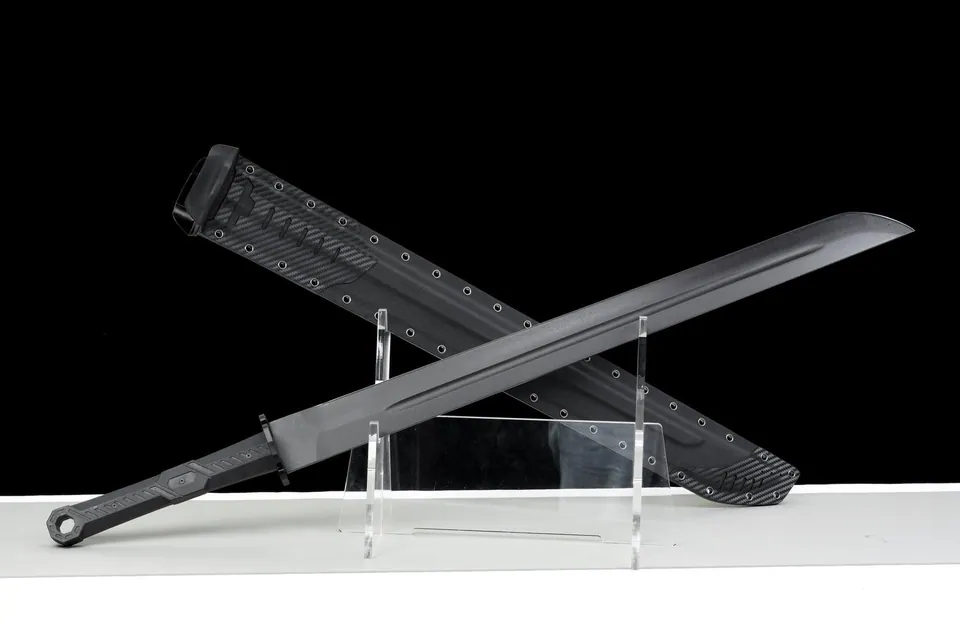 Épée tactique Faucheuse de l’Ombre, lame 9SiCr de 70 cm, 2,0 kg