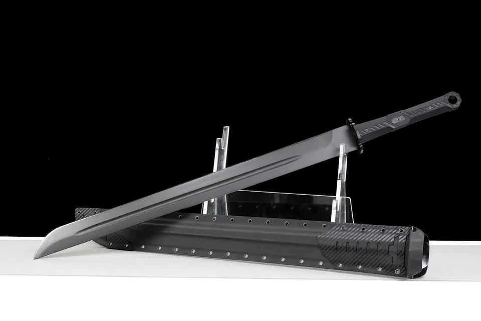 Épée tactique Faucheuse de l’Ombre, lame 9SiCr de 70 cm, 2,0 kg, vue 4