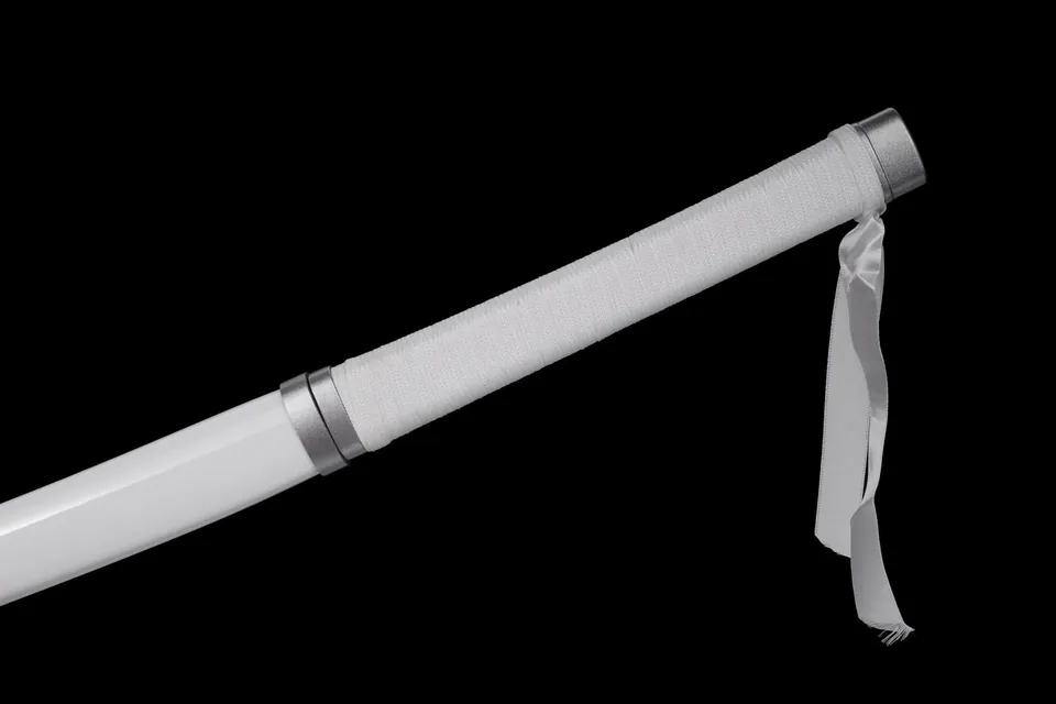Katana Inosuke inspiré de Demon Slayer, lame noire dentelée 1060, vue 7