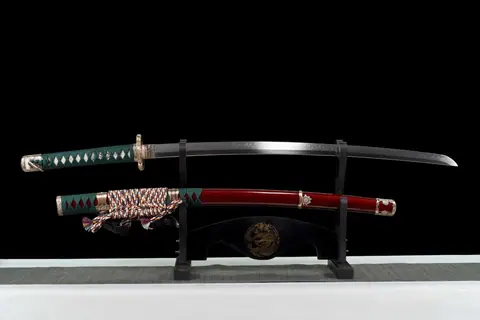 Katana Genki en acier T10 avec hamon, monture de style tachi