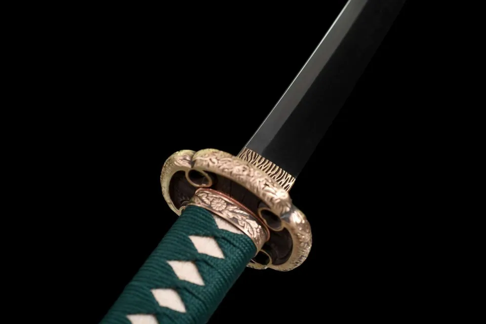 Katana Genki en acier T10 avec hamon, monture de style tachi, vue 7