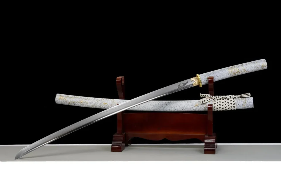 Katana Ghost of Yōtei Aube Dorée, inspiré du jeu vidéo, vue 3