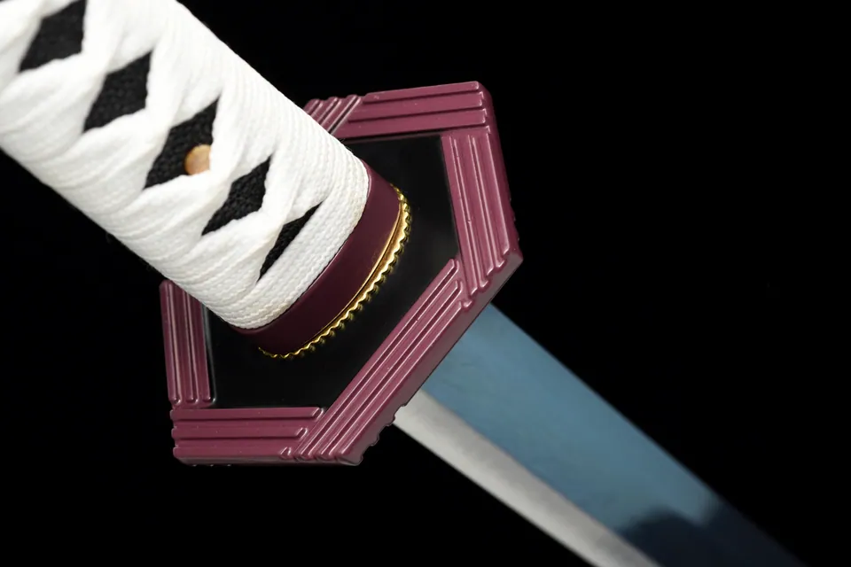 Katana Giyu Tomioka V2 inspiré de Demon Slayer, acier carbone 1060, vue 4