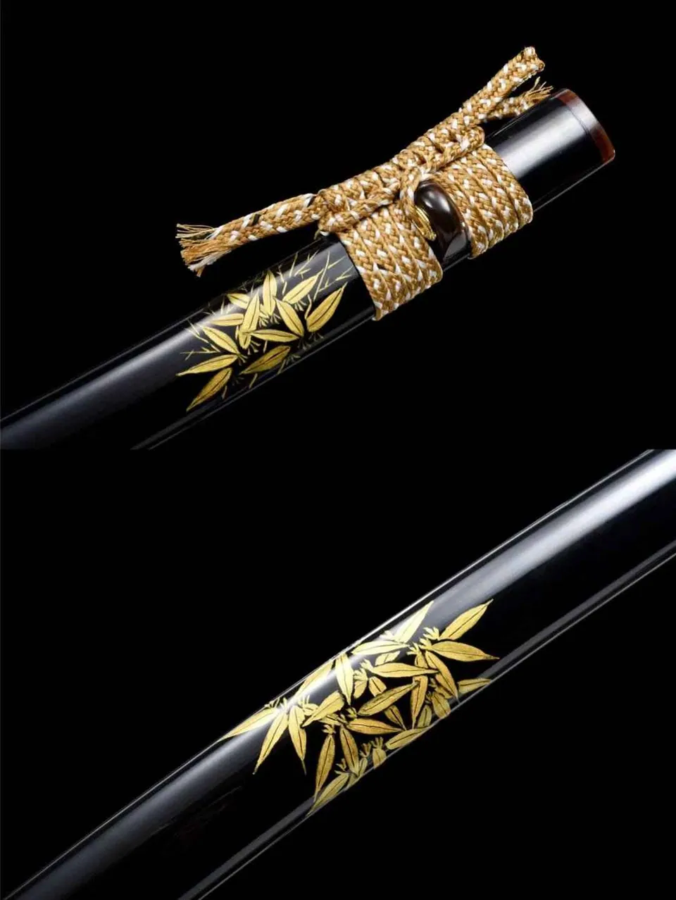 Katana Ha en acier kobuse T10 et damas, tsuka en galuchat, vue 6