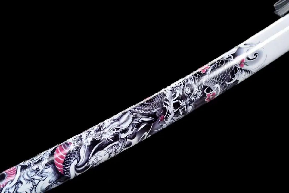 Katana Hai en acier alliage carbone et fer, monture en alliage de zinc, vue 4