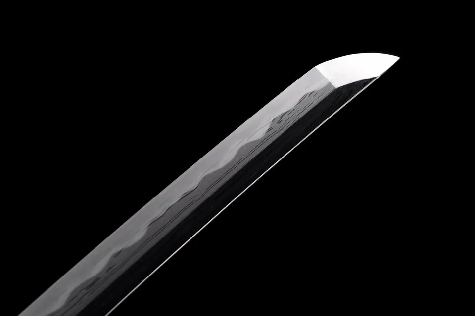 Katana Hebi no Hi, hamon midare, tsuba au serpent noir et or, vue 5