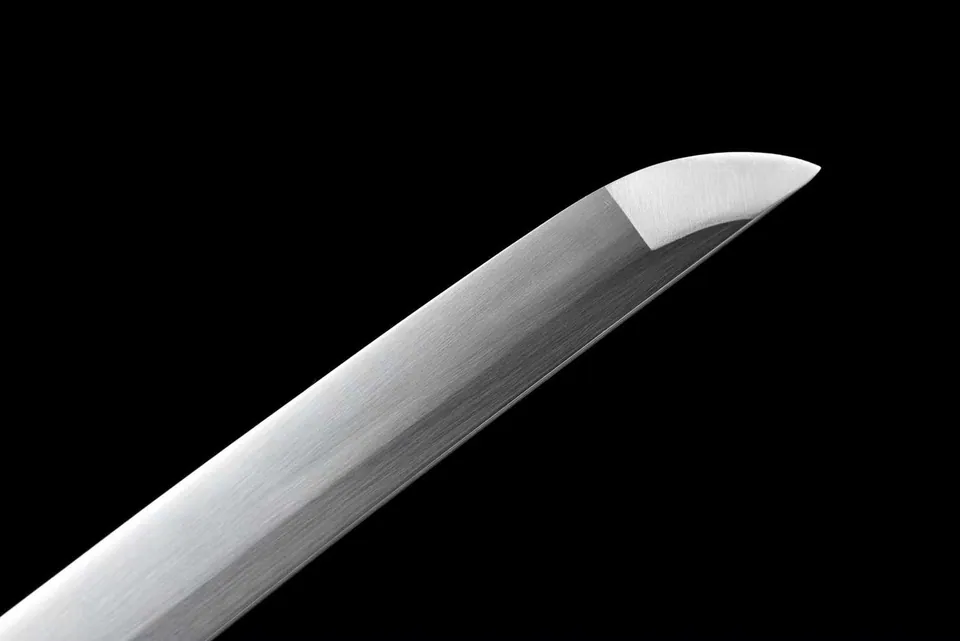 Katana Kakki en acier au manganèse, saya laqué, monture en zinc, vue 5