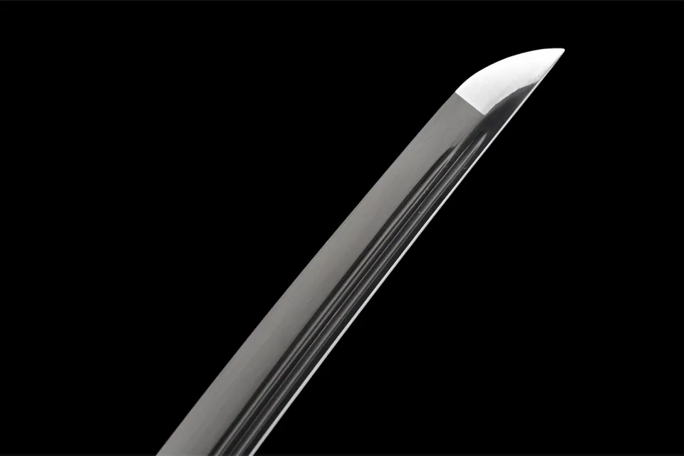 Katana Kamon à deux bo-hi, saya laqué au motif de dragon, vue 6