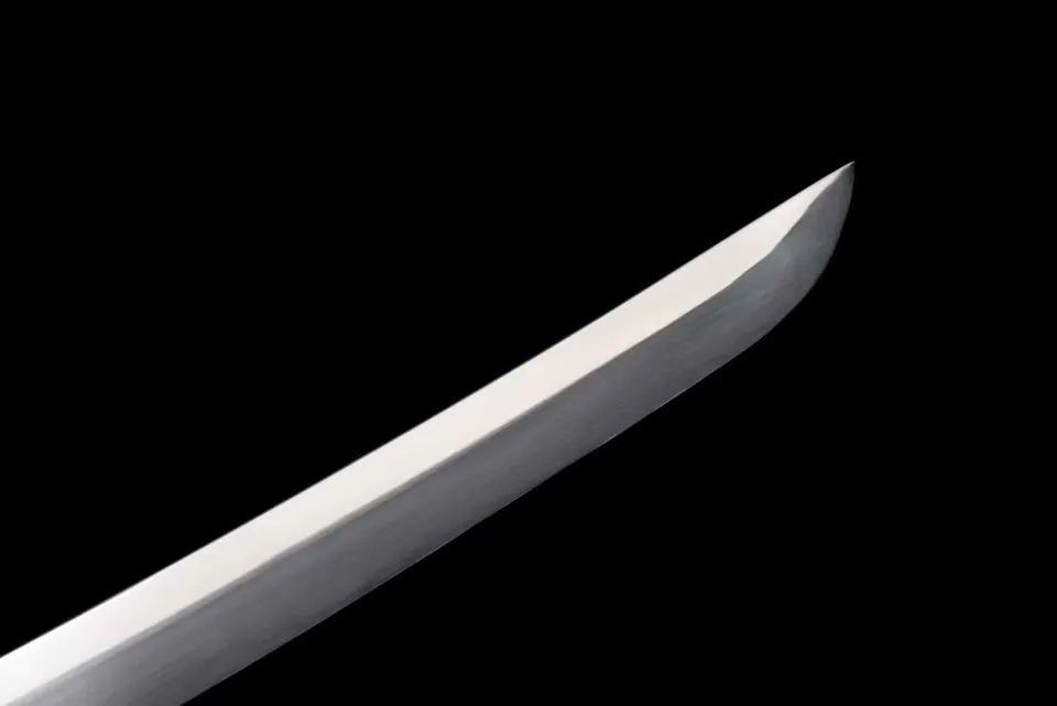 Katana Koi en acier au manganèse, lame acier naturel, tsuba en fer, vue 6
