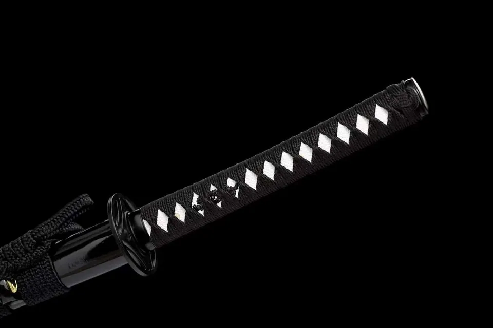 Katana Koi en acier au manganèse, lame acier naturel, tsuba en fer, vue 7