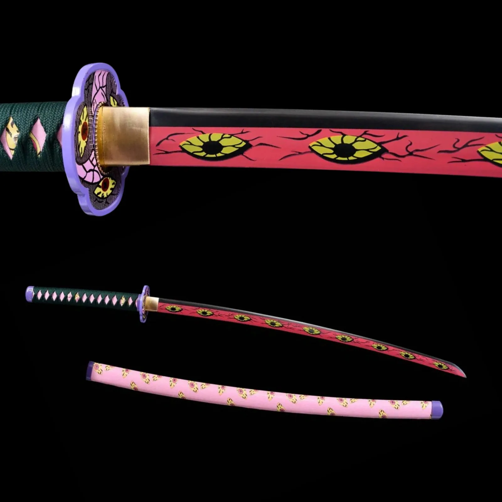 Katana Kokushibo (Michikatsu Tsugikuni) Demon Slayer, acier 1060, photo de couverture du guide « Tameshigiri : l'art de la coupe d'essai au sabre japonais »