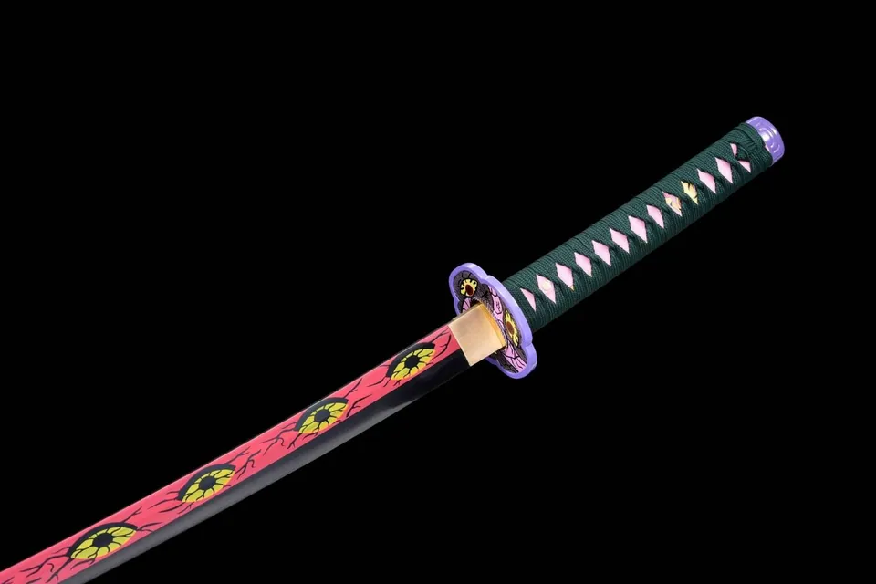 Katana Kokushibo (Michikatsu Tsugikuni) Demon Slayer, acier 1060, vue 5