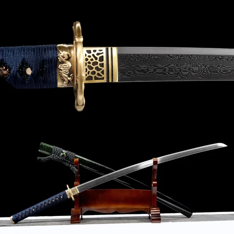 Katana Midori no Yoru en acier damas, inspiré de One Piece