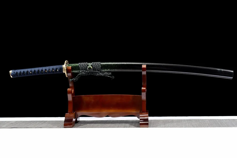 Katana Midori no Yoru en acier damas, inspiré de One Piece, vue 3