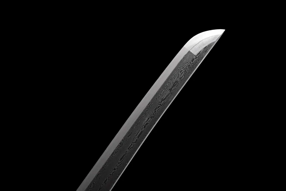 Katana Midori no Yoru en acier damas, inspiré de One Piece, vue 6