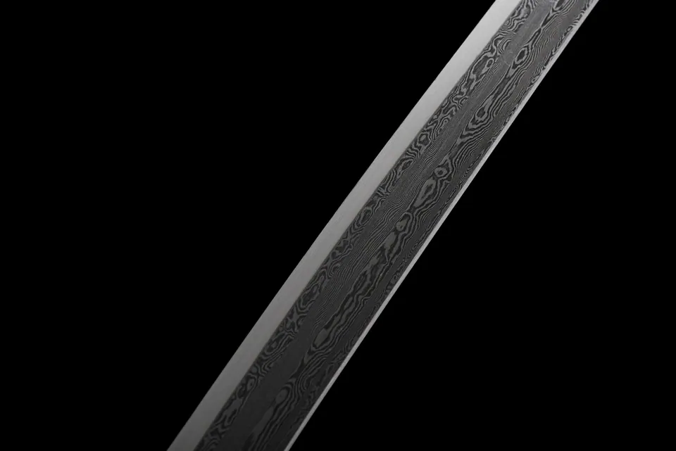 Katana Midori no Yoru en acier damas, inspiré de One Piece, vue 7