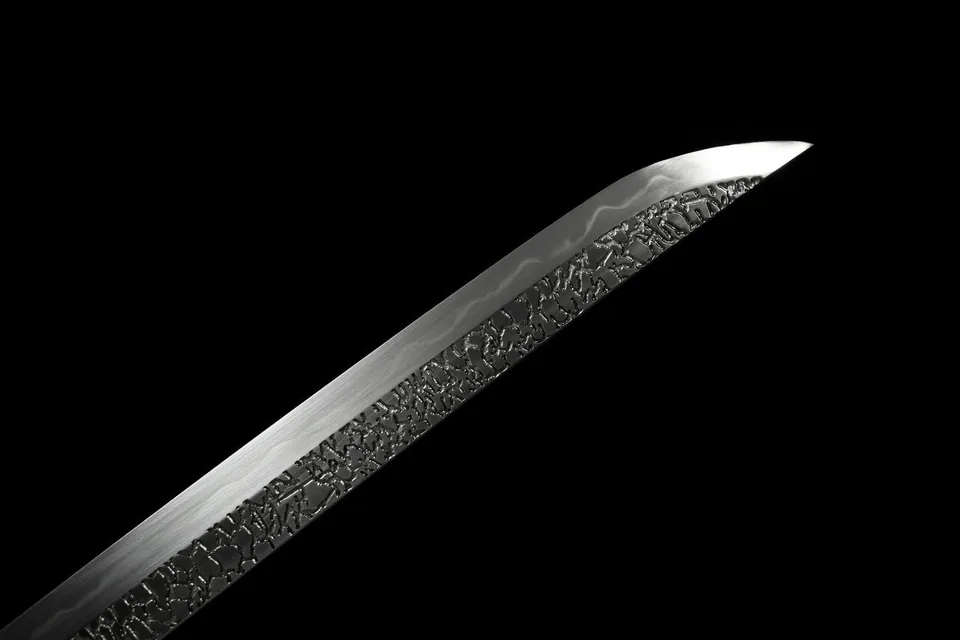 Katana Moonveil inspiré d'Elden Ring, acier T10 à hamon, vue 7