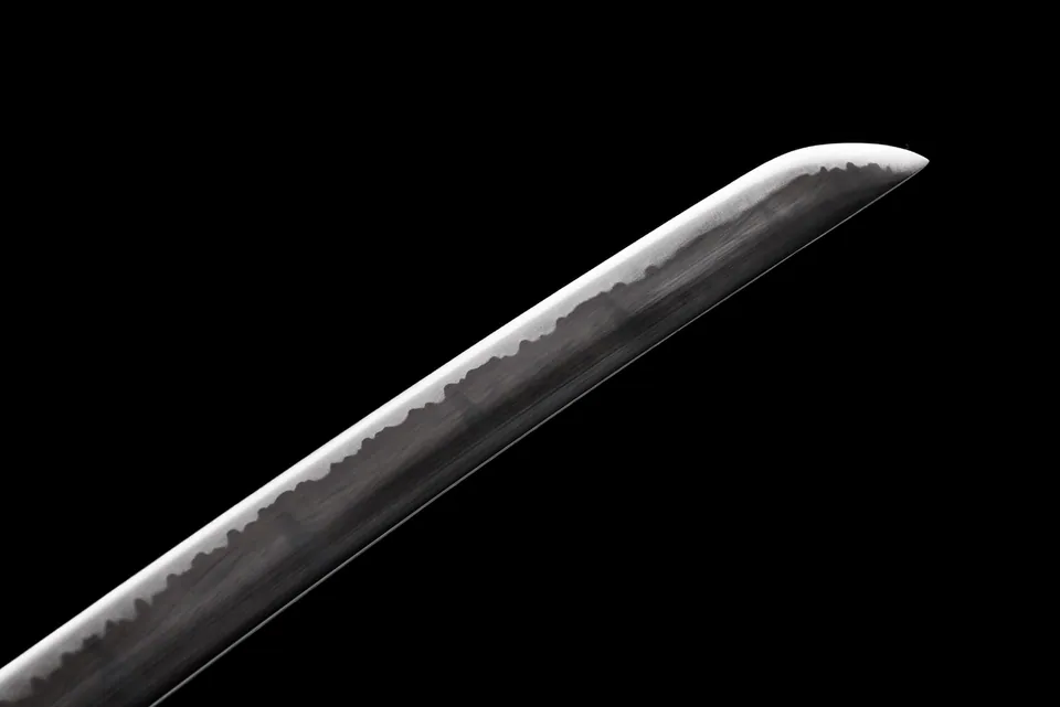 Katana Nidai Kitetsu inspiré de One Piece, acier 1060, cordage violet, vue 8