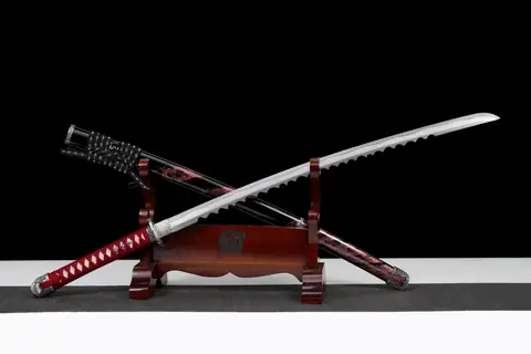 Katana Ombre Sanguinaire inspiré d'Assassin's Creed, acier manganèse