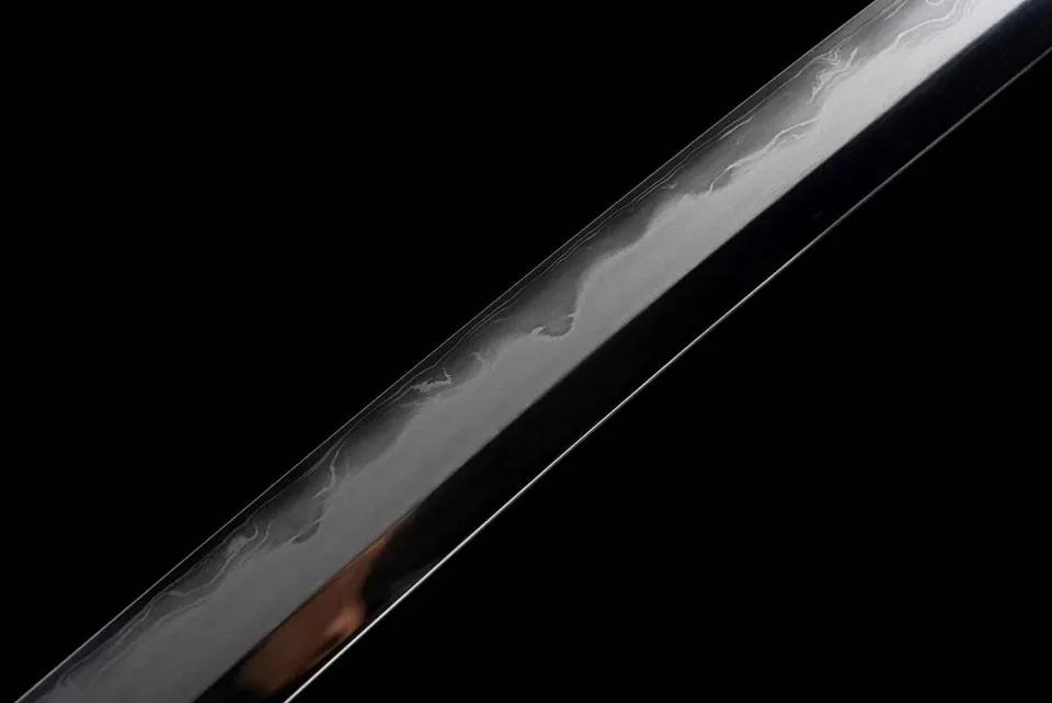 Wakizashi Ryūjin en acier san mai avec hamon, lame de 52 cm, vue 5