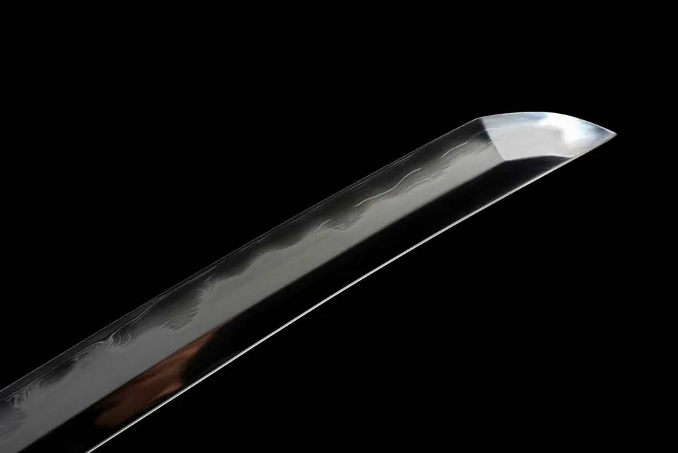 Wakizashi Ryūjin en acier san mai avec hamon, lame de 52 cm, vue 6