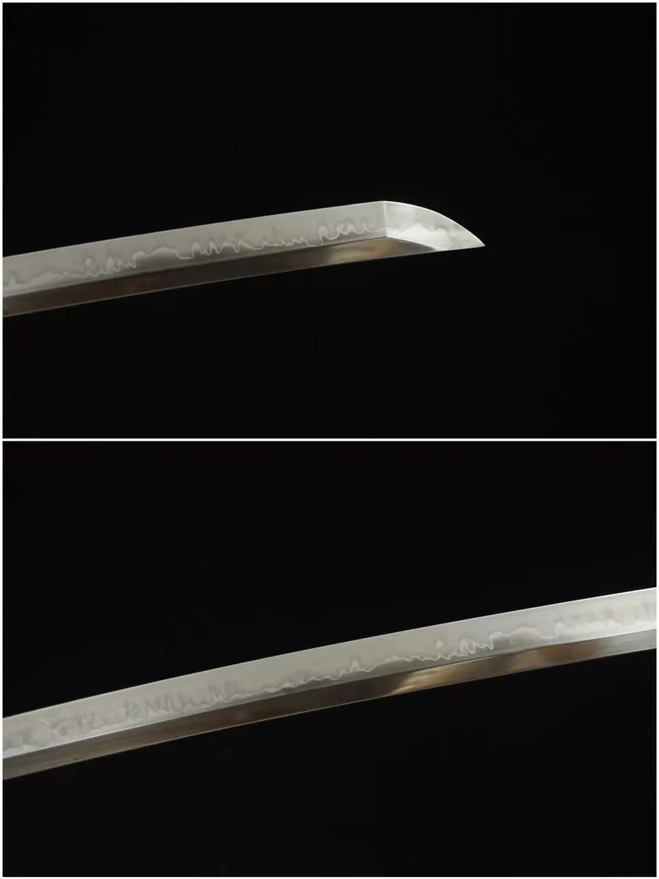 Katana Ryuza en acier T10 à hamon sanbon sugi, saya dragon, vue 2
