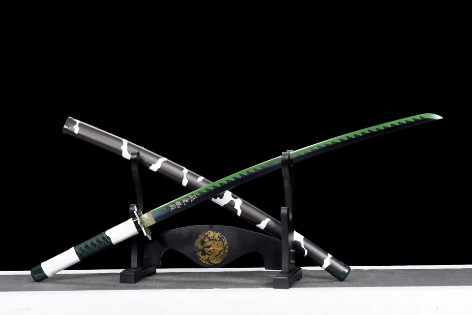 Katana Sanemi Shinazugawa inspiré de Demon Slayer, acier carbone 1060, vue 3