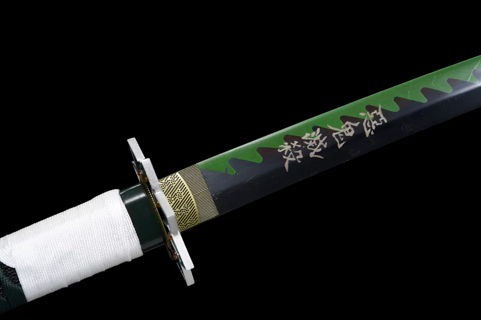 Katana Sanemi Shinazugawa inspiré de Demon Slayer, acier carbone 1060, vue 6