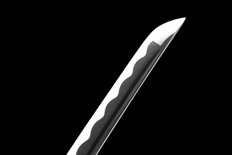 Katana Tokito Muichiro Demon Slayer en acier 1060, tsuba fer, vue 6