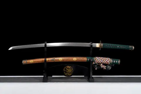 Katana Toyotomi en acier T10 avec hamon et bo-hi, saya au mon du clan