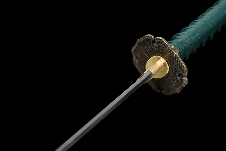 Katana Toyotomi en acier T10 avec hamon et bo-hi, saya au mon du clan, vue 7