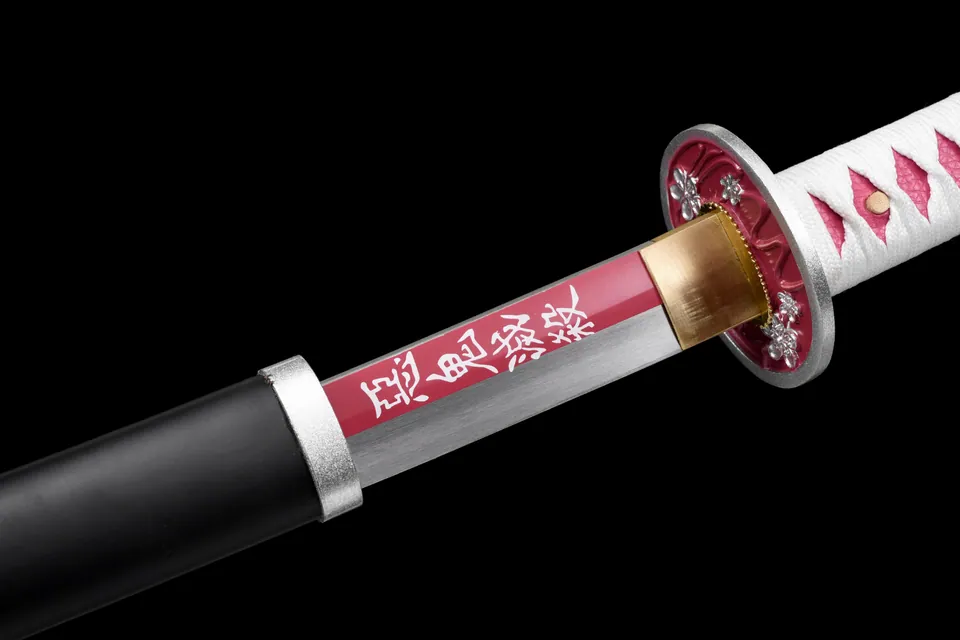 Katana Tsuyuri Kanao inspiré de Demon Slayer, acier carbone 1060, vue 4
