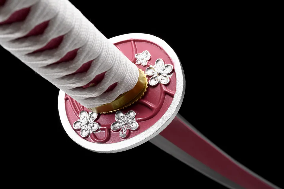 Katana Tsuyuri Kanao inspiré de Demon Slayer, acier carbone 1060, vue 5