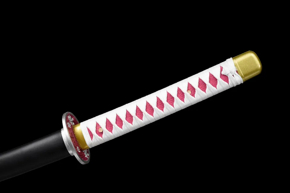 Katana Tsuyuri Kanao inspiré de Demon Slayer, acier carbone 1060, vue 7
