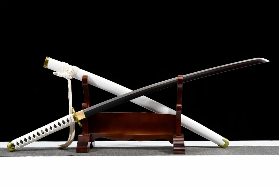 Katana Wado Ichimonji inspiré de One Piece, acier carbone 1060, vue 4
