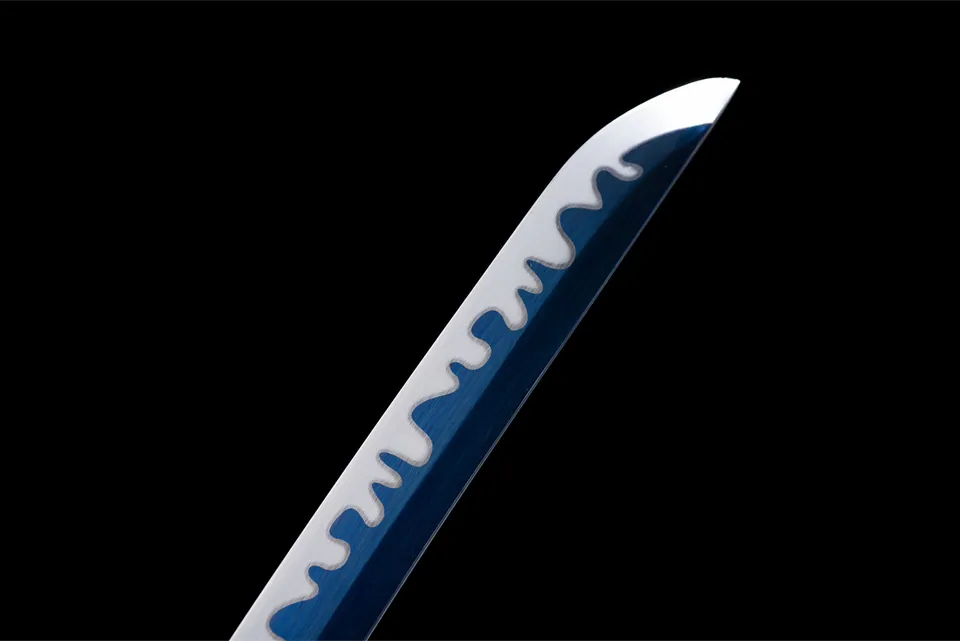 Katana Yoru en acier manganèse, lame bleue inspirée de One Piece, vue 6