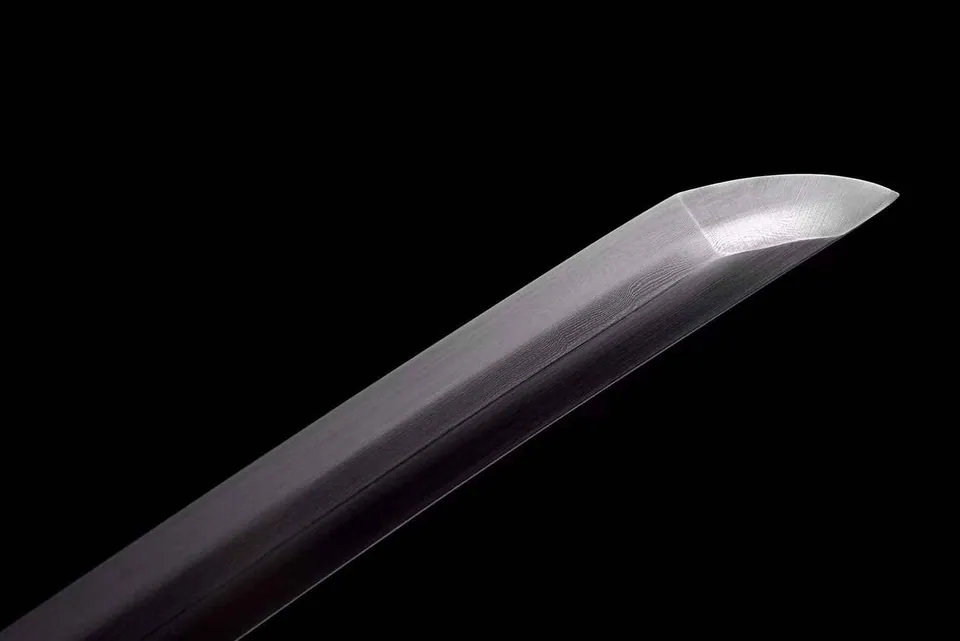Katana Yūkan'na en acier kobuse, saya verte gainée de galuchat, vue 4