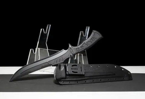 Kukri tactique Apex Predator, lame DC53 à revêtement DLC