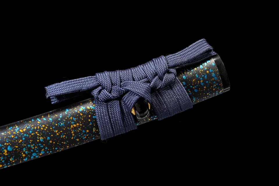 Wakizashi Seiryū en acier T10, saya nuit étoilée et garnitures dragon, vue 8