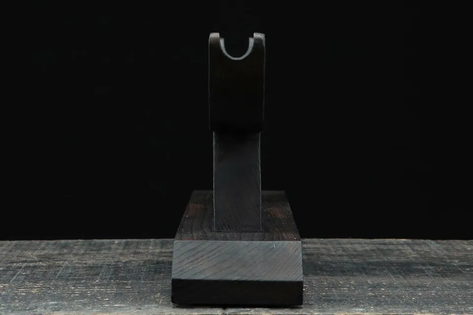 Support Douu en bois de hêtre sculpté, 40 cm, boîte en option, vue 3
