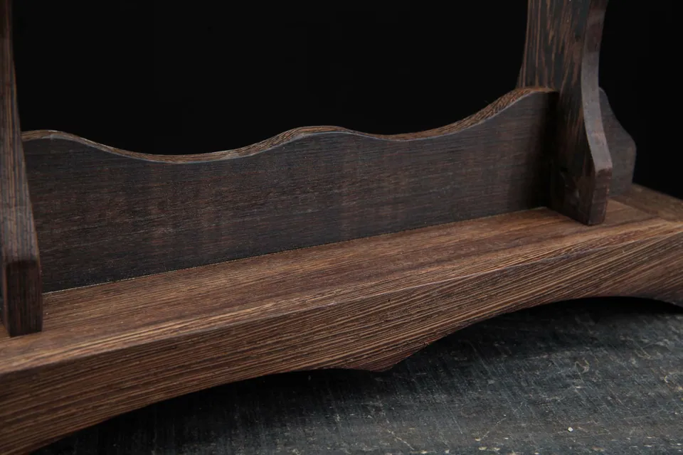 Support Mokuzai en bois sculpté pour katana, 40 cm de long, vue 4