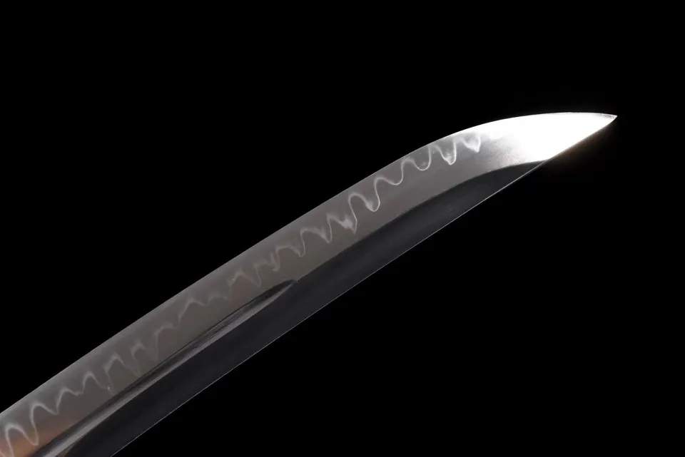 Tantō Yoake en acier T10 avec bo-hi, tsuba cuivre et laiton, vue 4