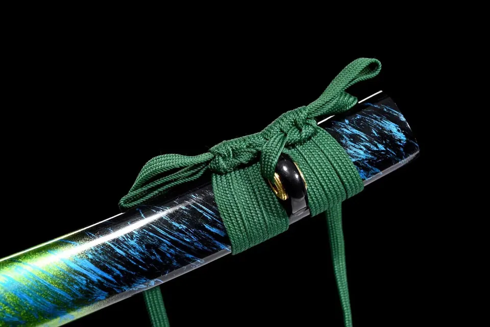 Tantō Yoake en acier T10 avec bo-hi, tsuba cuivre et laiton, vue 6